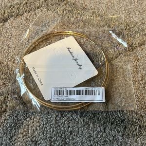 Large hoop gold earrings